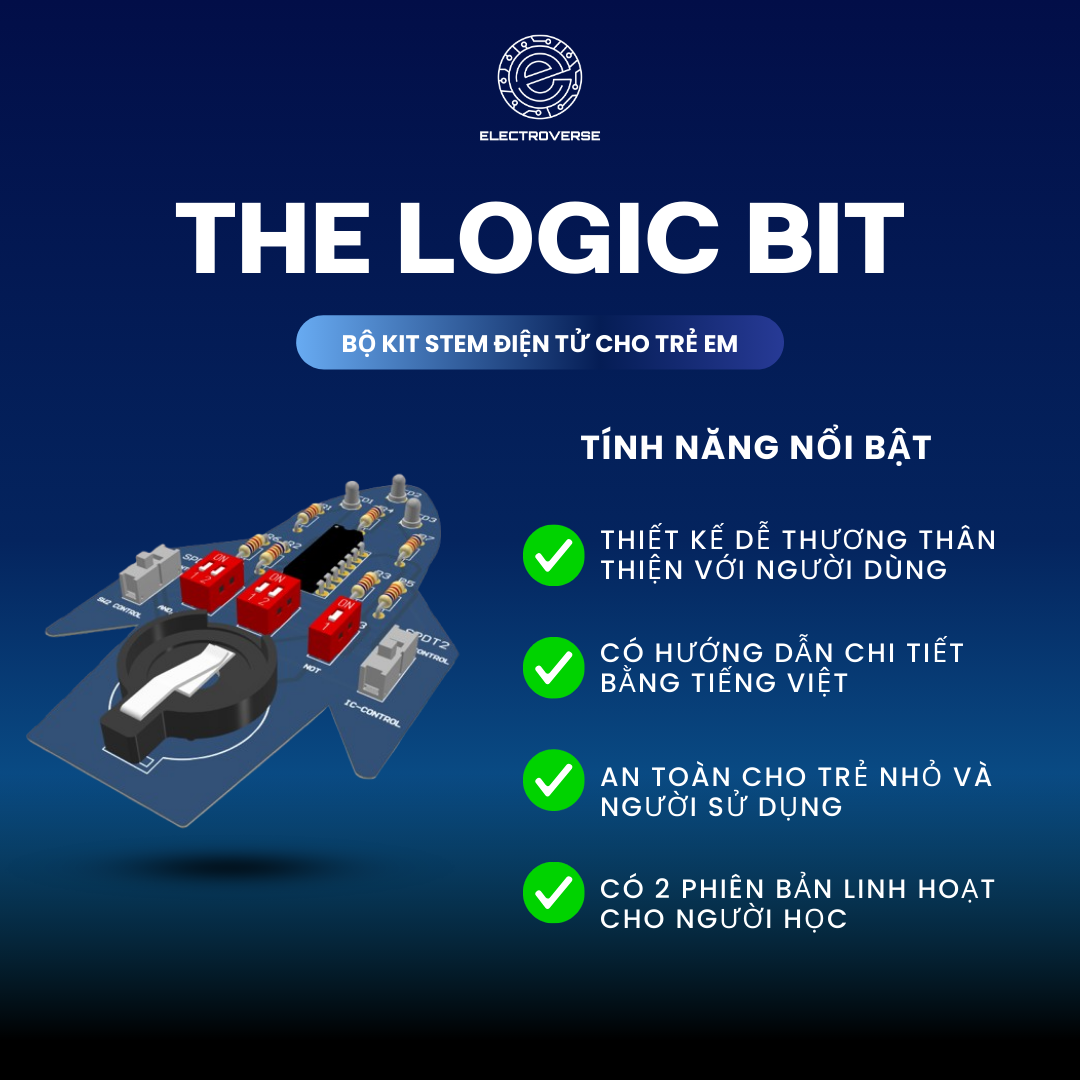 Logic Bit - STEM Electronics Logic Gates Kit for Students & College Students