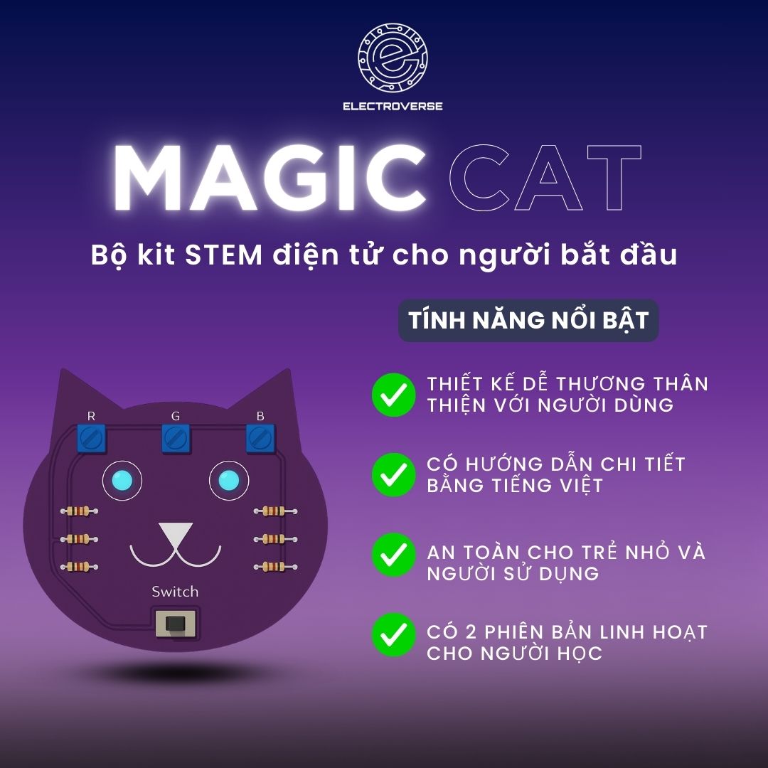 STEM Electronics Kit for Kids Ages 7-15 - Magic Cat